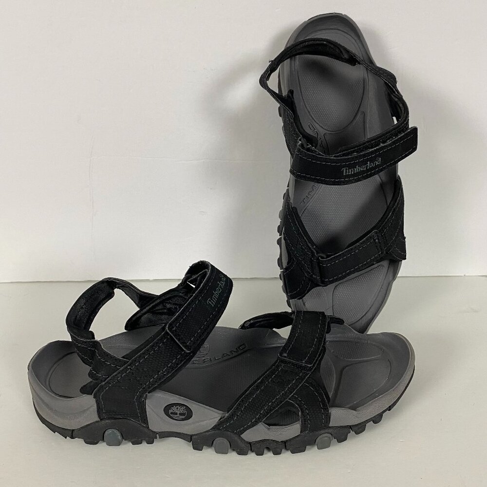 Timberland Black and Gray Men's Trail-Ready Strap Sandals